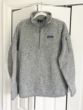Patagonia Heather Gray Half-Zip Fleece Pullover